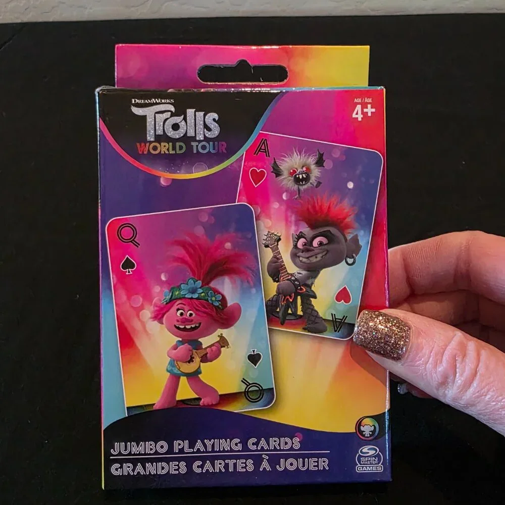 NIB Trolls World Tour Jumbo Playing Cards - 2020 DreamWorks Animation - Colorful